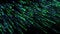 Falling stars particles green color motion graphics animated background