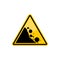 Falling stones or mountain collapse, warning sign