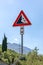 Falling Stones Traffic Sign