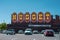 Fallon, Nevada - July 13, 2019: Exterior of the Nugget casino, known for its large retro vintage neon sign