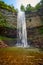 Falls Creek Falls with large plunge pool at Falls Creek Falls State Park in Tennessee