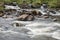 Falls of Dochart near Killin in Scottish Highlands, long exposure