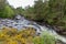 Falls of Dochart near Killin in Scottish Highlands, long exposure