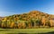 Falls foliage in Vermont countryside.