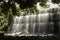 The falls garden in Eur lake, Rome