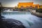 Falls and the Washington Water Power building along the Spokane