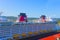 Falmouth, Jamaica - May 02, 2018: Cruise ship Disney Fantasy by Disney Cruise Line docked in Falmouth, Jamaica