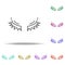 false eyelashes icon. Elements of Beauty, make up, cosmetics in multi color style icons. Simple icon for websites, web design,