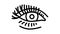 false eyelashes line icon animation