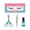 False lashes and application tools set - beauty fake eyelashes