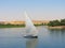 Faluca boat sailing in Nile river