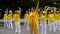 Falun Gong makes gymnastics in the square