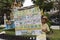 Falun Gong protester in Bangkokg