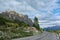 Falzarego Pass, Dolomites, Italy. Road to Cortina dâ€™Ampezzo