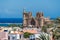 Famagusta cityscape with Lala Mustafa Pasha Mosque. Cyprus