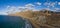 Famara village and beach with Risco de Famara mountains in the background, Spain