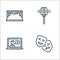 fame line icons. linear set. quality vector line set such as theatre, video chat, microphone