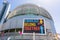 `Families belong together` sign raised in front of the San Jose City Hall