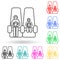 family in 3d session multi color style icon. Simple thin line, outline  of cinema icons for ui and ux, website or mobile
