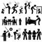 Family Abuse Children Pictograms