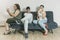 Family alienated and addicted to cell phones
