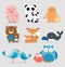 Family animals group characters