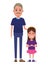 Family avatar cartoon character portrait