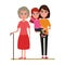 Family avatar cartoon character portrait