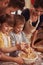 Family baking days...filled laughter, joy and tasty treats. Two cute little boys baking with their parents in the