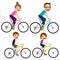 Family Bicycle Happy