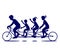 Family Bicycle Ride Silhouette
