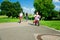 Family On Bicycles