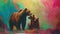 family bonds with a heartwarming image featuring a bear family against a colorful background, creating a sense of space