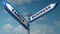 Family - Business blue arrow street signs - 3D rendering illustration