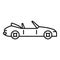 Family cabriolet icon, outline style