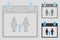 Family Calendar Day Vector Mesh Network Model and Triangle Mosaic Icon