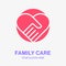 Family care icon. Help, charity, hope logo template. Vector illustration.