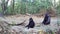 Family of Celebes crested macaque, Sulawesi, Indonesia