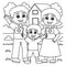 Family Celebrating Juneteenth Coloring Page