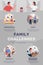 Family challenges flat color vector infographic template