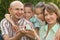 Family with children is keeping wendy house