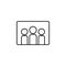 family, cinema icon. Simple thin line, outline vector of movie, cinema, film, screen, flicks icons for UI and UX, website or