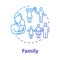 Family concept icon. Loving relationship. Marriage, motherhood. Self-building for fulfilling life. Couple planning for