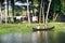 Family cruising on a canoe near Alleppey on Kerala backwaters