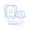 Family dental clinic logo symbol, vector Illustration