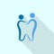 Family dental logo icon, flat style