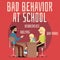 Family discussing with psychologist kids bad behavior, flat vector illustration.