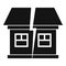 Family divorce house icon, simple style