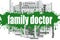 Family doctor word cloud design