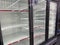 Family dollar retail store interior empty freezer display